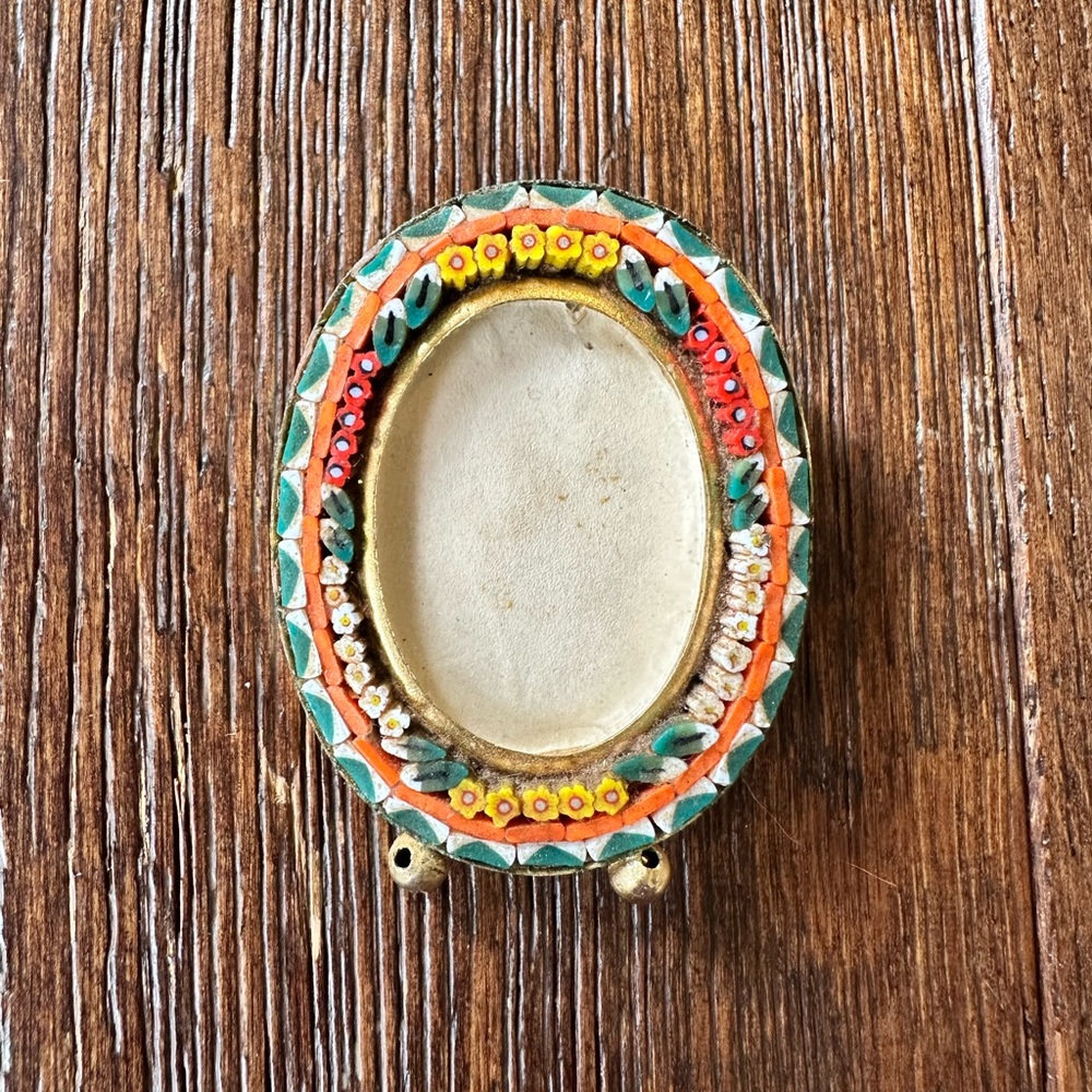 Vintage Italy Micro Mosaic Picture Frame